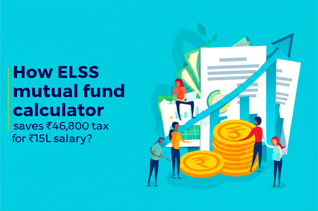 How ELSS mutual fund calculator saves ₹46,800 tax for ₹15L salary?