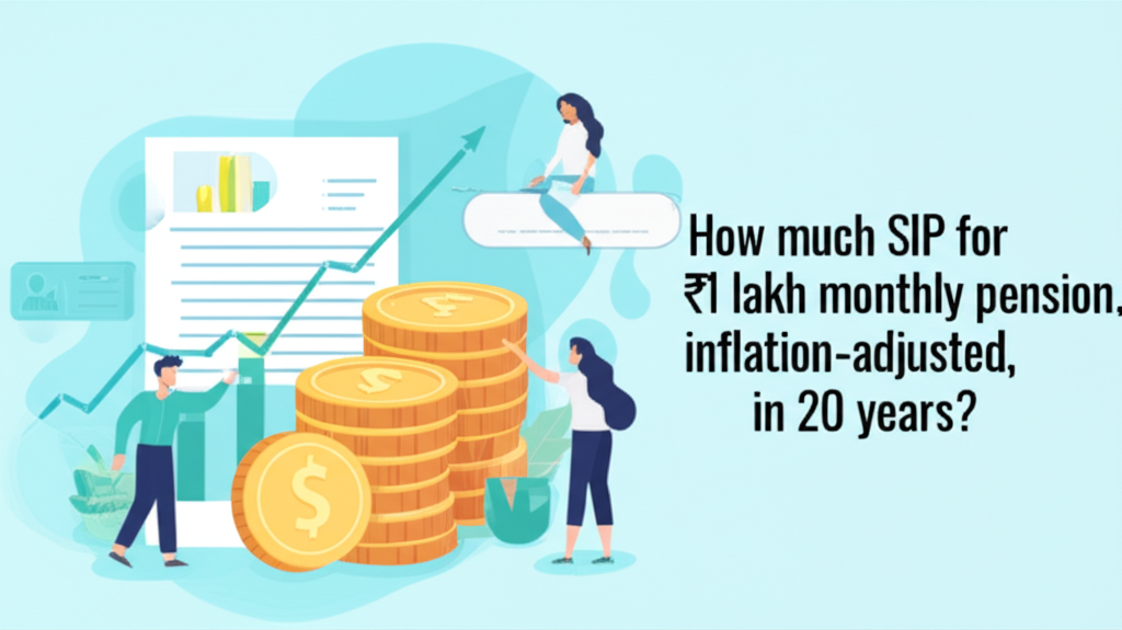 How much SIP for ₹1 lakh monthly pension, inflation-adjusted, in 20 years?