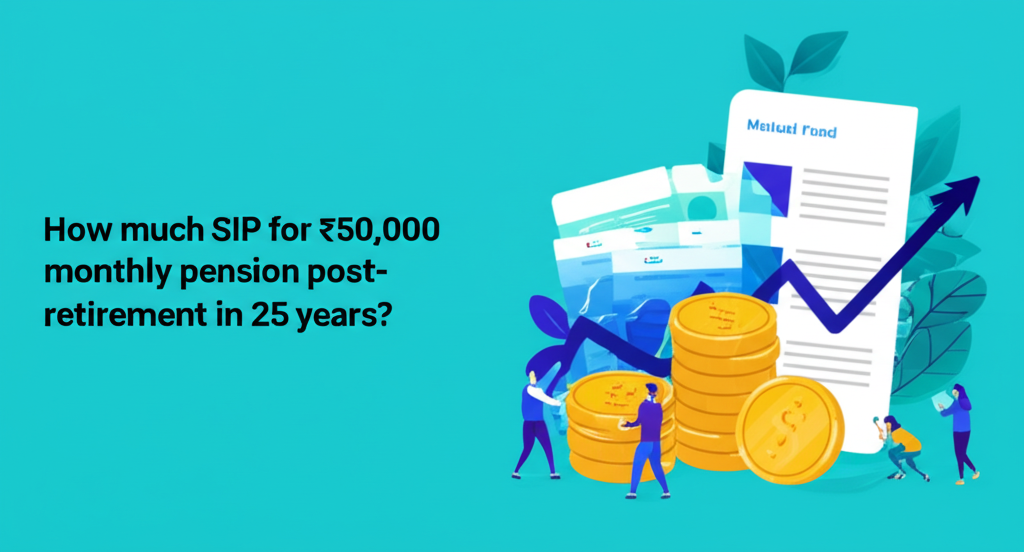 How much SIP for ₹50,000 monthly pension post-retirement in 25 years?