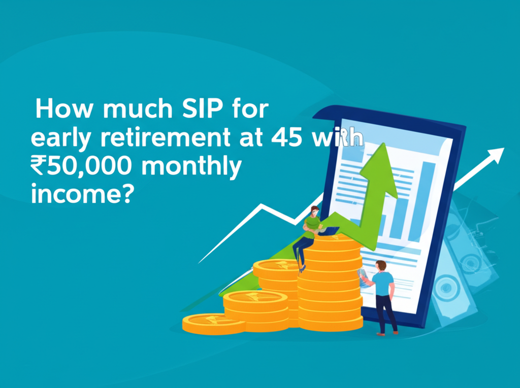 How much SIP for early retirement at 45 with ₹50,000 monthly income?