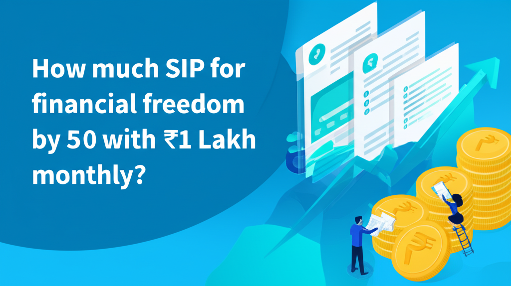 How much SIP for financial freedom by 50 with ₹1 Lakh monthly?
