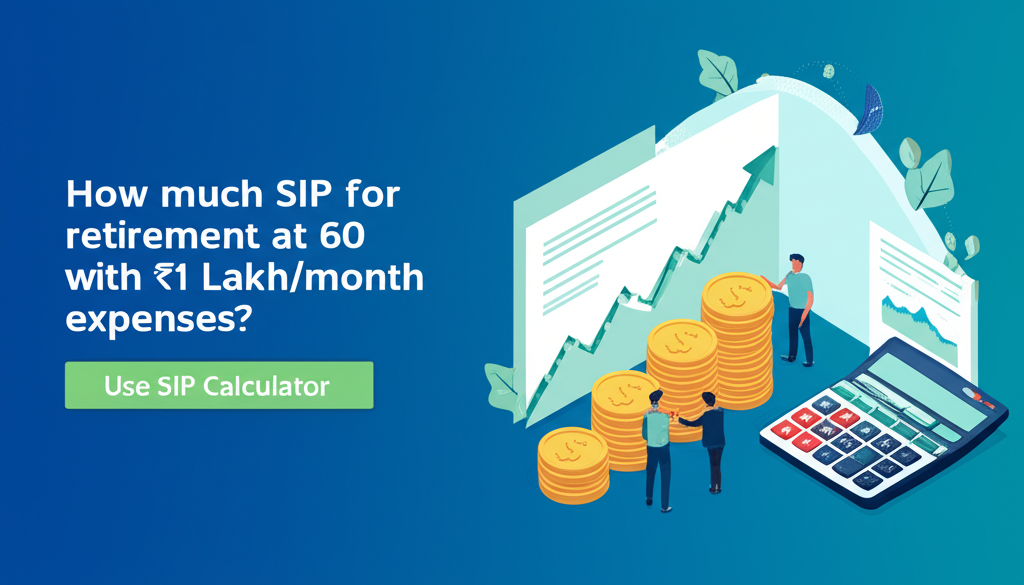 How much SIP for retirement at 60 with ₹1 Lakh/month expenses? Use SIP calculator.