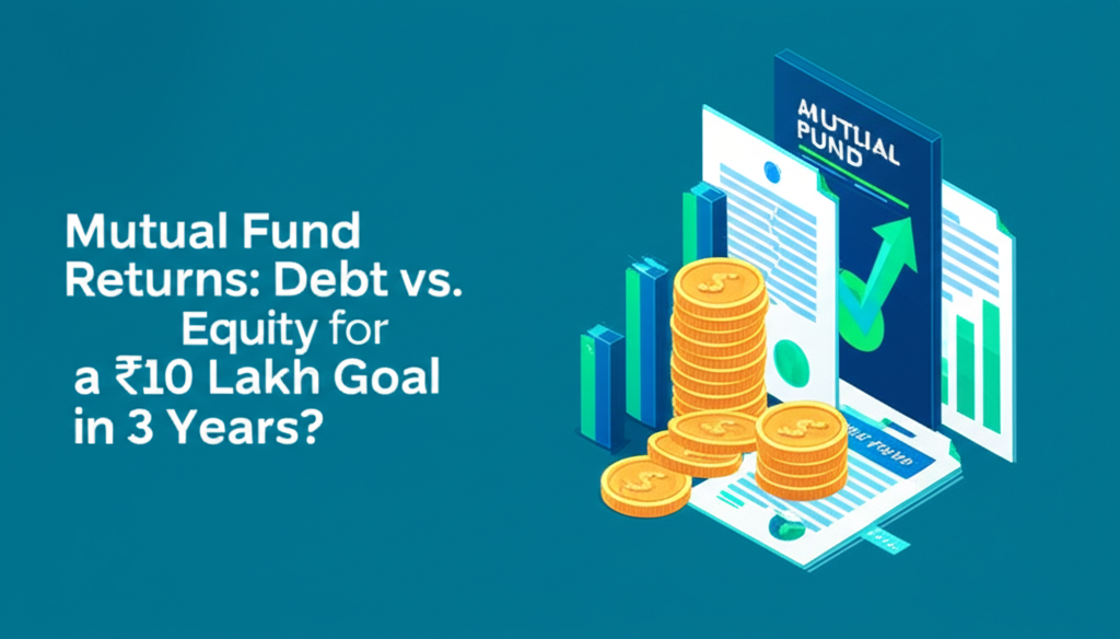 Mutual Fund Returns: Debt vs. Equity for a ₹10 Lakh Goal in 3 Years?