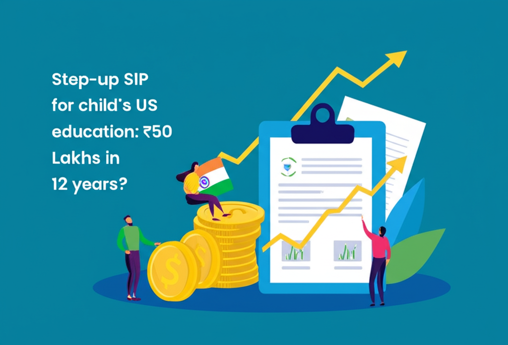 Step-up SIP for child's US education: ₹50 Lakhs in 12 years?