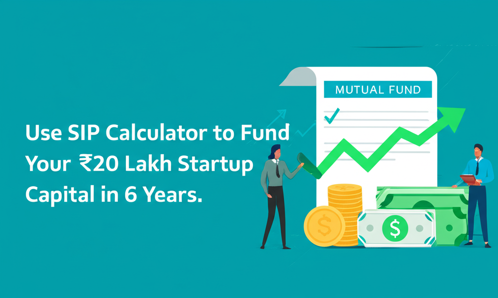 Use SIP Calculator to Fund Your ₹20 Lakh Startup Capital in 6 Years.