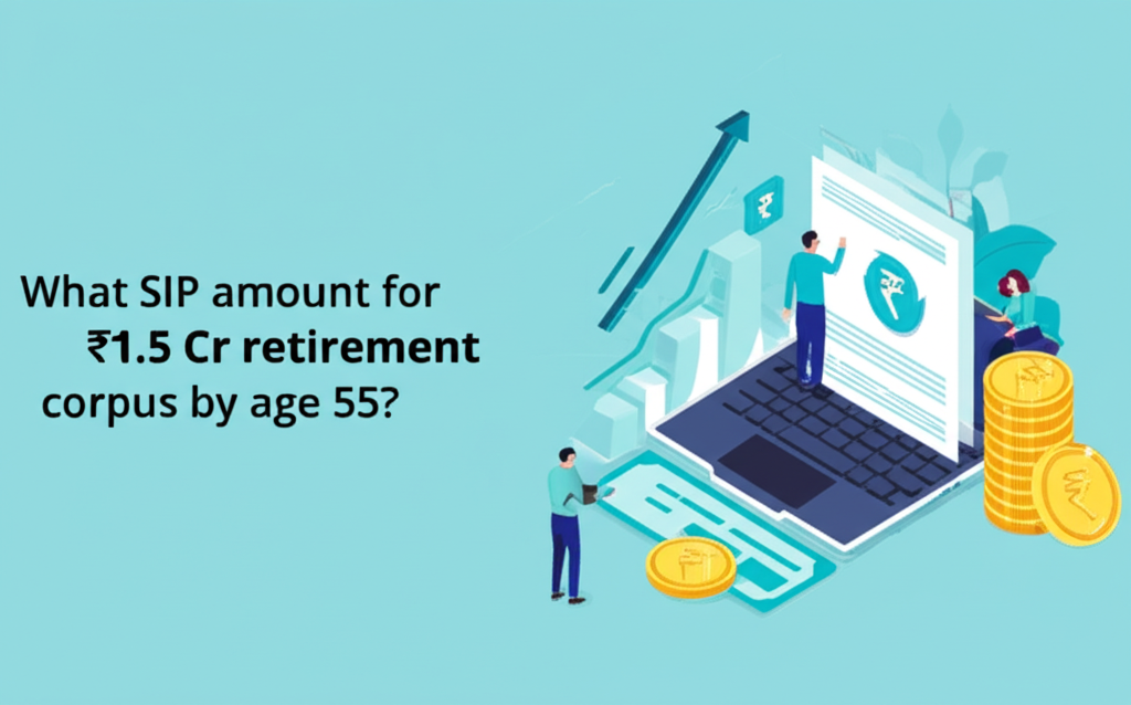 What SIP amount for ₹1.5 Cr retirement corpus by age 55?